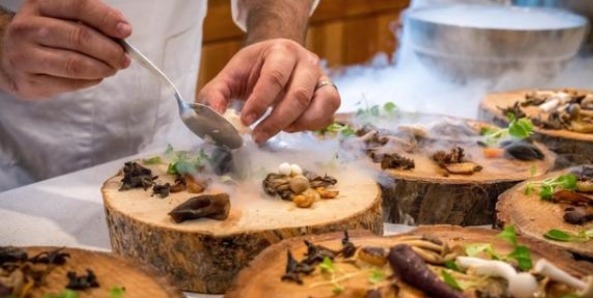 Alta cocina con productos tradicionales.